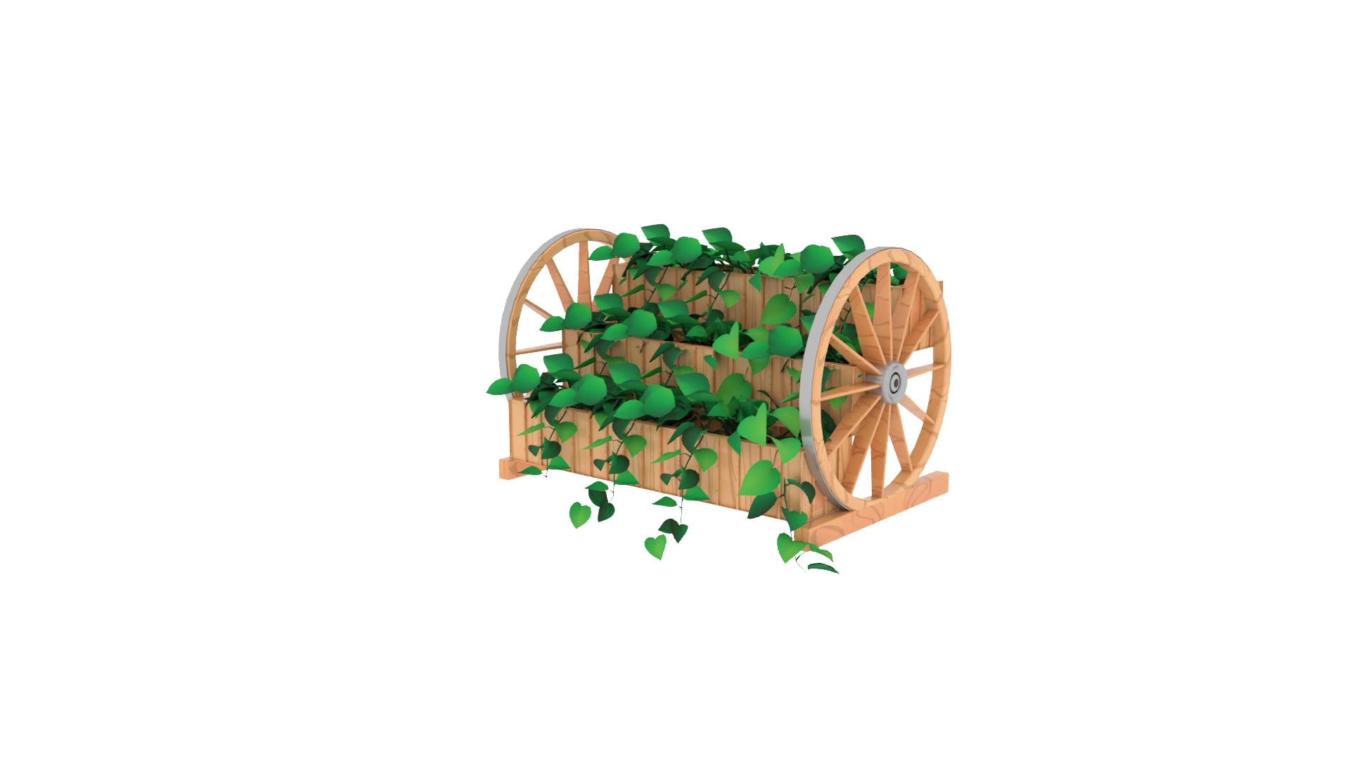 Wheel planter 3D asset